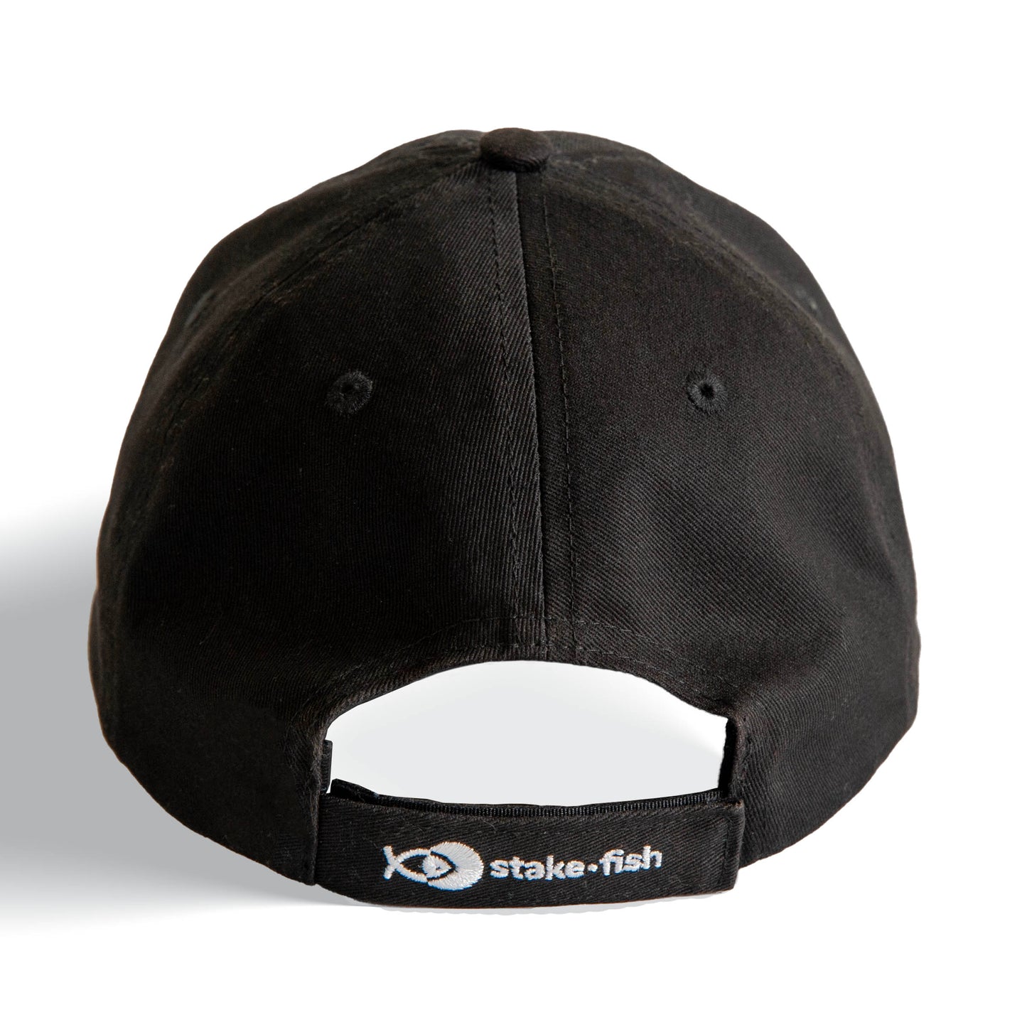 Black Embroidered Stake Cap