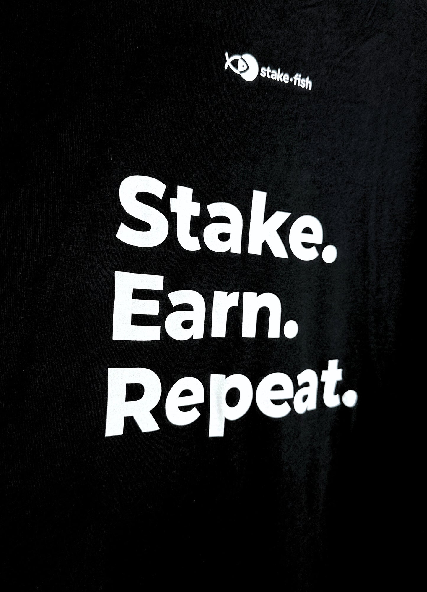 Stake. Earn. Repeat. Tee (Dark Mode)