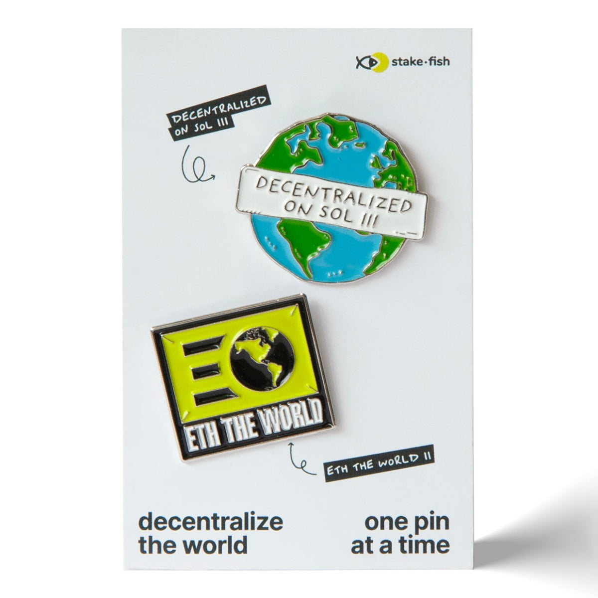 Decentralized on SOL III & ETH The World 2-Pack Pins