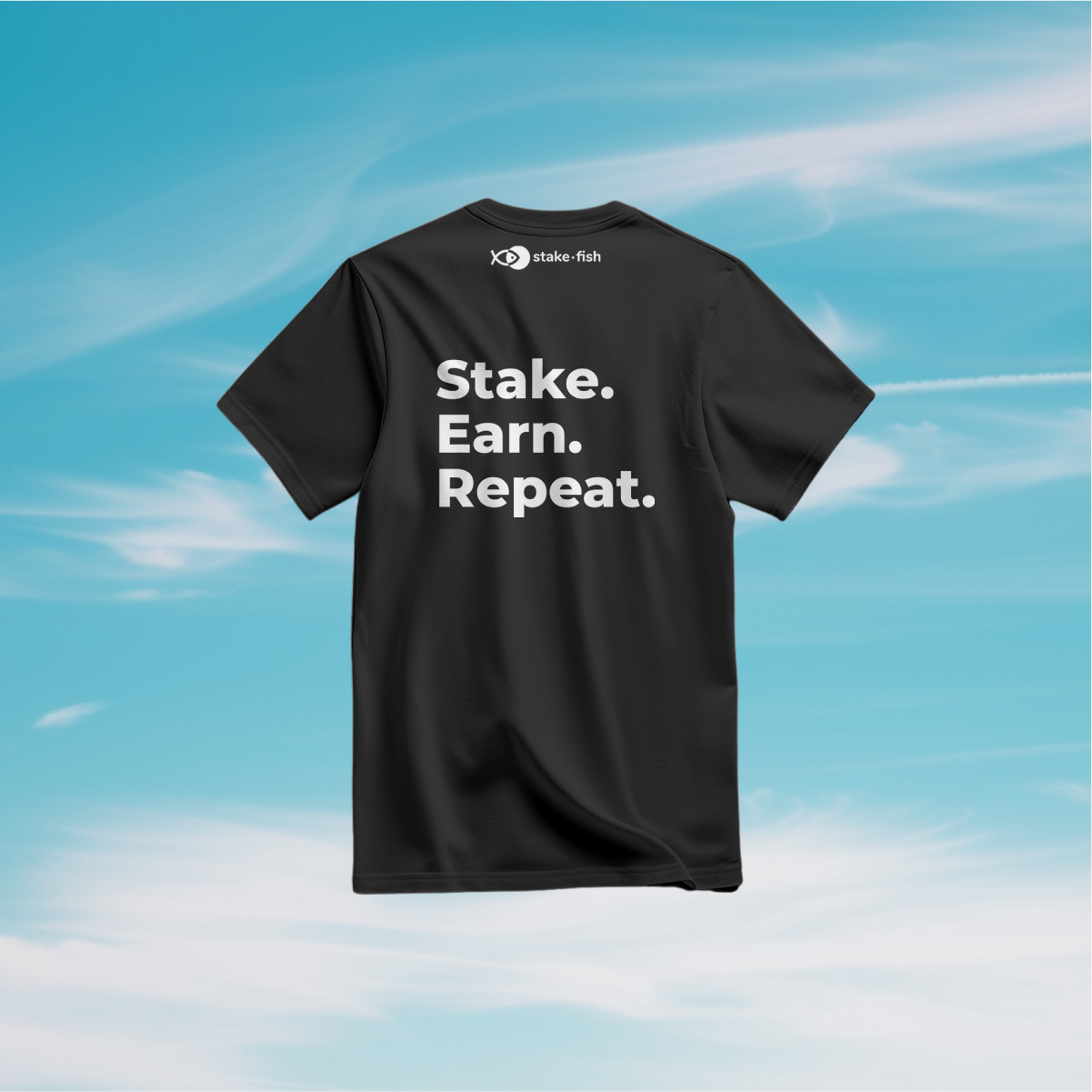 Stake. Earn. Repeat. Tee (Dark Mode)